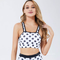 Nuevo diseño Sports Wear Fitness Polka Dot Yoga Bra Logos personalizado Ropa de entrenamiento de alto impacto Mujeres Sports de alto impacto sujetador